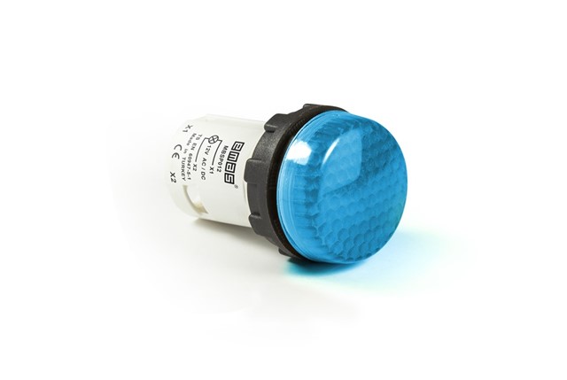 MB Series Plastic with LED 12V AC/DC Blue 22 mm Pilot